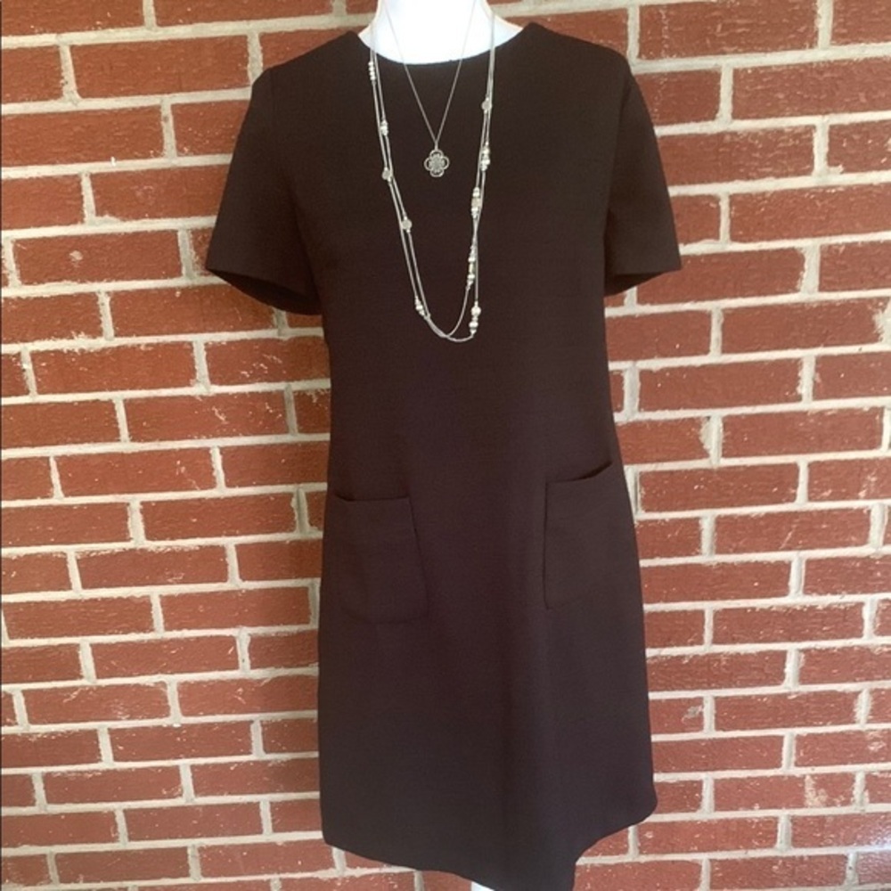 Andrew Mark Elegant Black Short Sleeve Dress